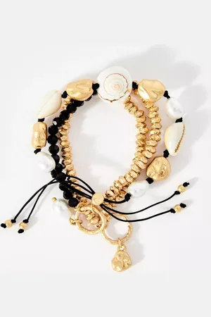 mint&berry Friendship Bracelet Set, Gold