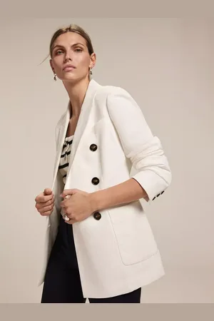 mint&berry Linen Blend Double Breasted Blazer