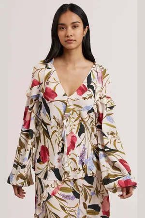 Ted Baker Minasa Floral Frill Detail Top