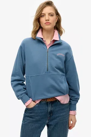 Superdry Essential Logo 1/2 Zip Pure Organic Cotton Sweatshirt