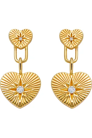 ASTLEY CLARKE Double Heart Drop Earrings