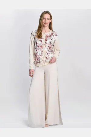 Gina Bacconi Vilma Floral Satin Front Cardigan