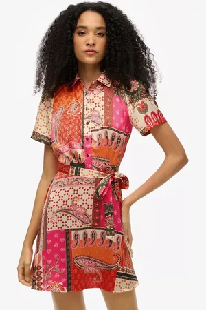 Superdry Patchwork Shirt Mini Dress