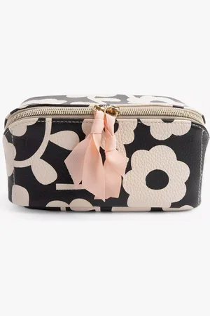 Caroline Gardner Mono Bloom Cosmetic Bag