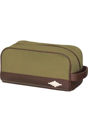 Pampeano Hombre Leather & Canvas Wash Bag