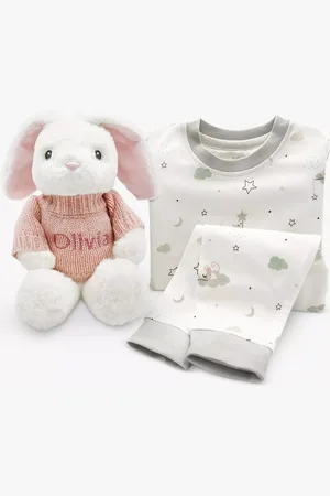 Babyblooms Personalised Bunny With Jumper and Little Love Pyjamas