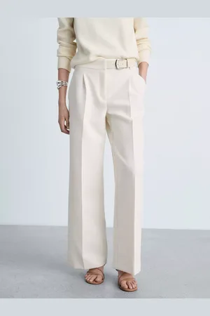 MANGO Cinto Straight Leg Trousers