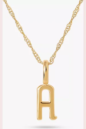 EDGE OF EMBER 14ct Gold Initial Pendant Necklace, Yellow Gold
