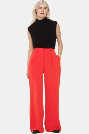 Whistles Petite Harper Wide Leg Crepe Trousers