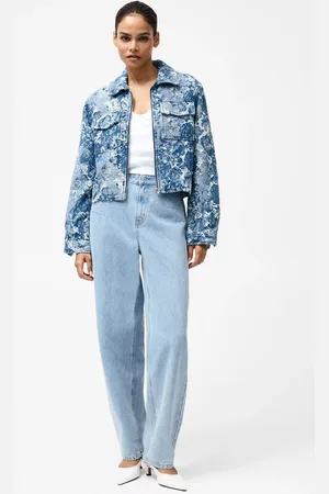 French Connection Charlotte Floral Jacquard Denim Jacket