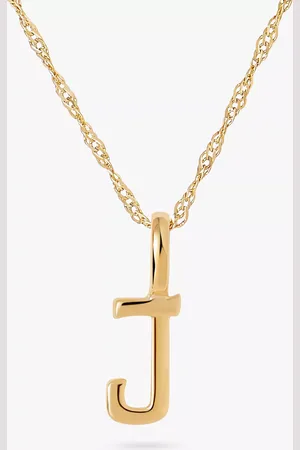 EDGE OF EMBER 14ct Gold Initial Pendant Necklace, Yellow Gold