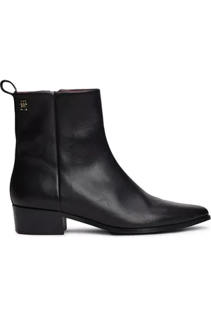 Tommy Hilfiger Leather Low Pointed Cowboy Boots