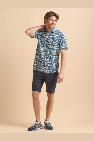 Brakeburn Cotton Regular Fit Coast Print Shirt