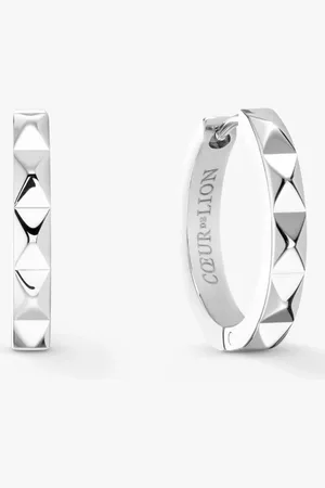 COEUR DE LION Pyramid Pattern Hoop Earrings