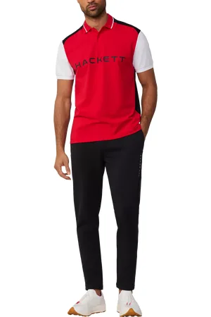 Hackett Sport Cotton Blend Regular Fit Short Sleeve Polo Shirt