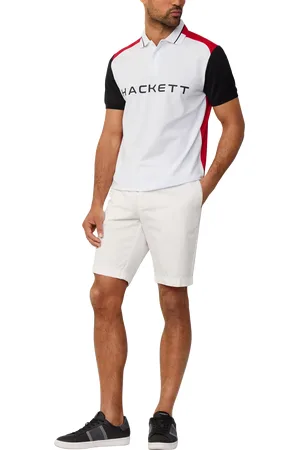 Hackett Sport Cotton Blend Regular Fit Short Sleeve Polo Shirt