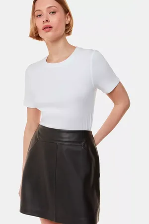 Whistles Pure Leather Mini Skirt