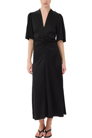 Gestuz Bianca Zip Front Ruched Midi Dress