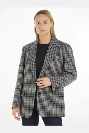 Tommy Hilfiger Relaxed Wool Blend Check Blazer