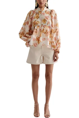 By Malina Pernilla Floral High Neck Blouse