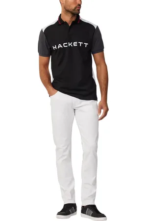 Hackett Sport Cotton Blend Regular Fit Short Sleeve Polo Shirt