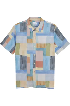 Paul Smith Casual Fit Colour Block Pattern Shirt