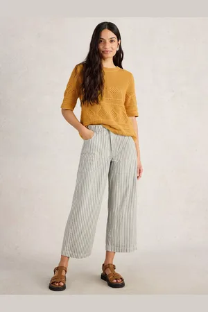 White Stuff Stitchy Organic Cotton Textured Short Sleeve Cardigan