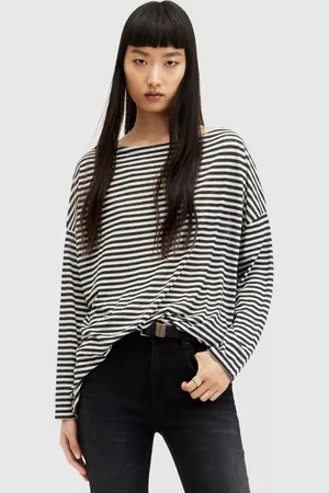 AllSaints Rita Striped Jersey Top