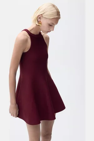 MANGO Xiqui Halterneck Skater Mini Dress