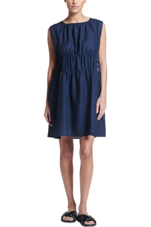 ASCENO Como Sleeveless Linen Mini Dress