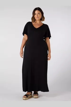 Live Unlimited London Curve Jersey V-Neck Maxi Dress