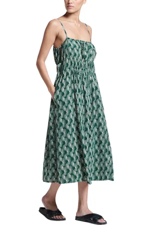 ASCENO The Eze Sunrise Pure Silk Dress