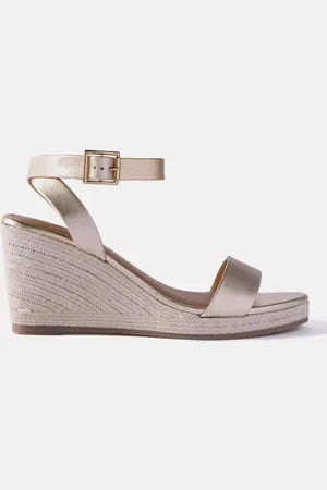 mint&berry Sasha Leather Wedge Heel Strappy Sandals