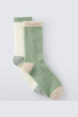 John Lewis Fluffy Lounge Socks, Pack of 2