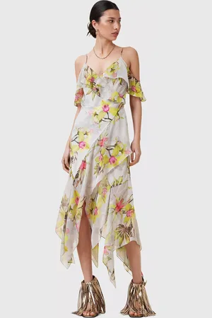 AllSaints Grace Ruffle Floral Dress