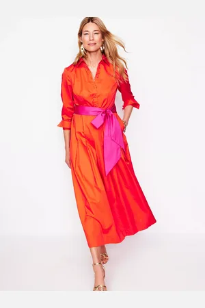 Boden Maxi Pleated Shirt Dress