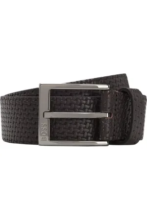 HUGO BOSS BOSS Leather Woven Texture Belt