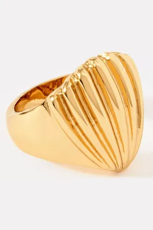 mint&berry Statement Shell Ring, Tone