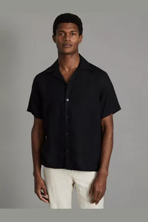 Reiss Beldi Linen Short Sleeve Cuban Shirt