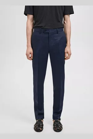 MANGO Amalfi Linen Suit Trousers
