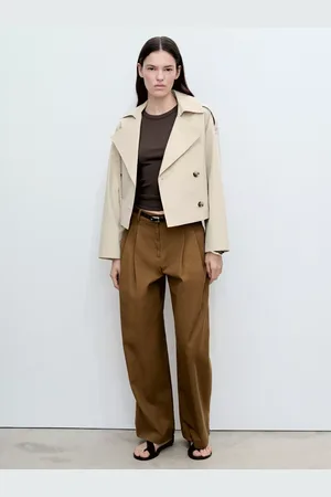 MANGO Lipa Cropped Trench Jacket