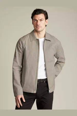 Charles Tyrwhitt Linen Cotton Blend Harrington Jacket