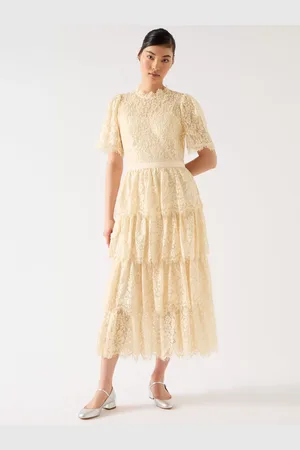 L.K. Bennett Cecily Lace Tiered Dress
