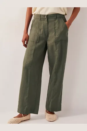 Monsoon Jolie Linen Straight Leg Trousers