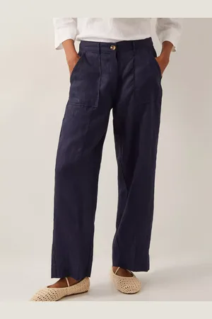 Monsoon Jolie Linen Straight Leg Trousers