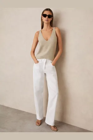 Reiss Petite Belinda Mid Rise Straight Leg Jeans
