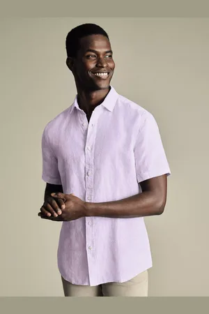 Charles Tyrwhitt Linen Slim Fit Short Sleeve Shirt