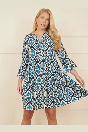 Yumi Ikat Print Tunic Dress
