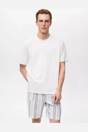 MANGO Aire T-Shirt & Stripe Shorts Pyjama Set