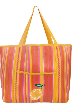 Talking Tables Lemon & Striped Print Recycled Tote Bag